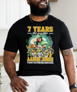7 Years 2017 2024 Arron Jones Green Bay Packers Thank You For The Memories T Shirt