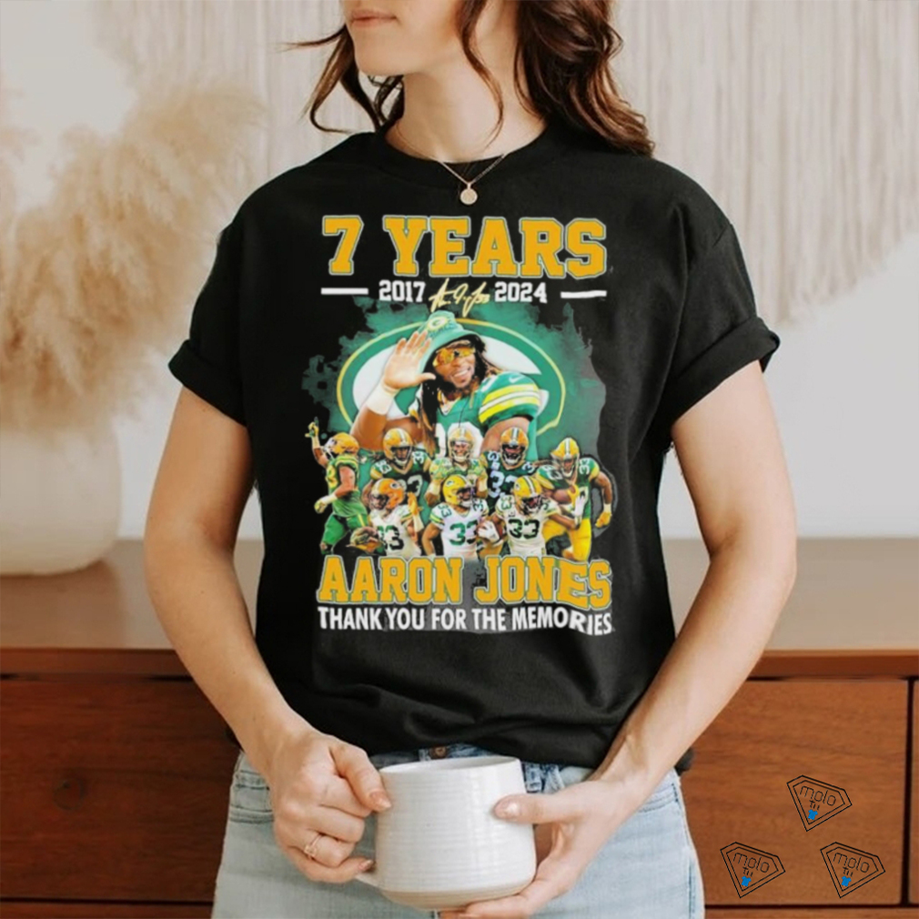 7 Years 2017 2024 Arron Jones Green Bay Packers Thank You For The Memories T Shirt 7 Years 2017 2024 Arron Jones Green Bay Packers Thank You For The Memories T Shirt
