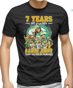 7 Years 2017 2024 Arron Jones Green Bay Packers Thank You For The Memories T Shirt