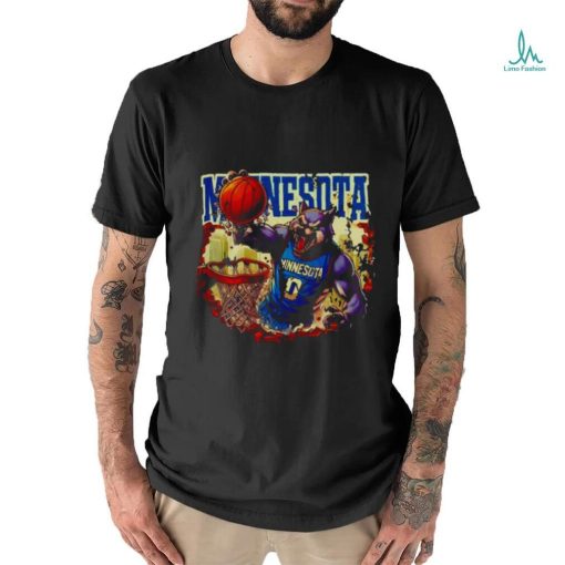 90s Style Basketball Wolf Minnesota shirt
