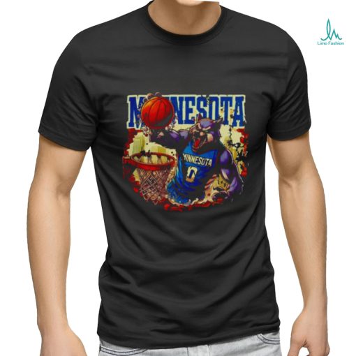 90s Style Basketball Wolf Minnesota shirt