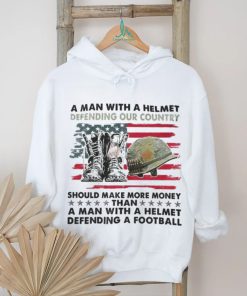A Man With A Helmet Defending Our Country America Shirt