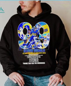 Aaron Donald 99 Los Angeles Rams 2014 2024 thank you for the memories signature shirt