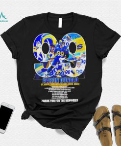 Aaron Donald 99 Los Angeles Rams 2014 2024 thank you for the memories signature shirt