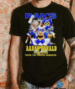 Aaron Donald Los Angeles Rams 2014 2023 signature thank you for the memories shirt