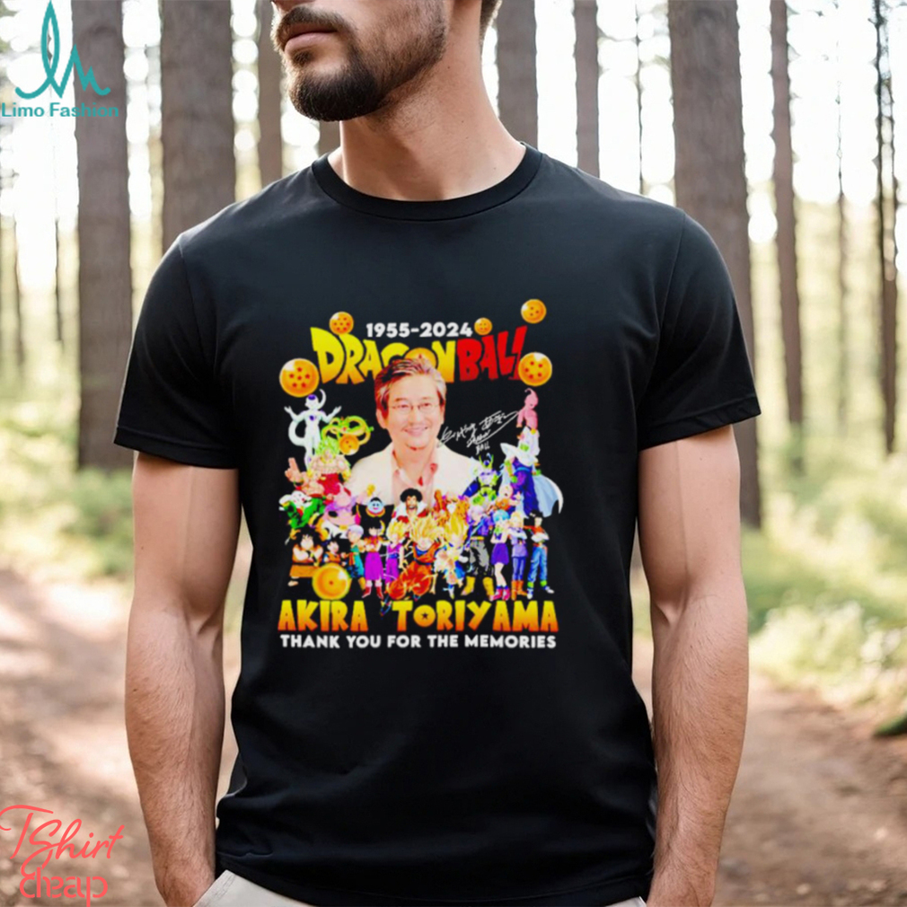 Akira Toriyama Dragonball 1955 2024 thank you for the memories signatures shirt Akira Toriyama Dragonball 1955 2024 thank you for the memories signatures shirt