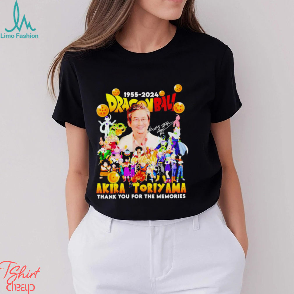 Akira Toriyama Dragonball 1955 2024 thank you for the memories signatures shirt Akira Toriyama Dragonball 1955 2024 thank you for the memories signatures shirt