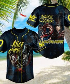 Alice Cooper Too Close For Comfort Custom Baseball Jersey