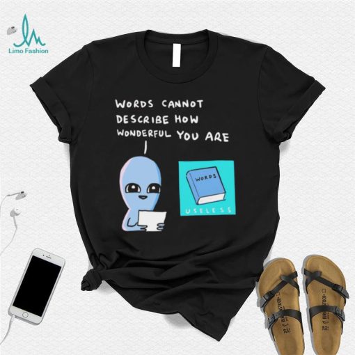 Aliens words cannot describe how wonderful you are shirt