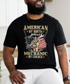 American By Birth Mechanic By Choice Stars Flag shirt