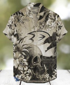 Anaheim Ducks NHL Hawaiian Shirt Tropical Skull Design For Men Women