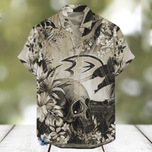 Anaheim Ducks NHL Hawaiian Shirt Tropical Skull Design For Men Women