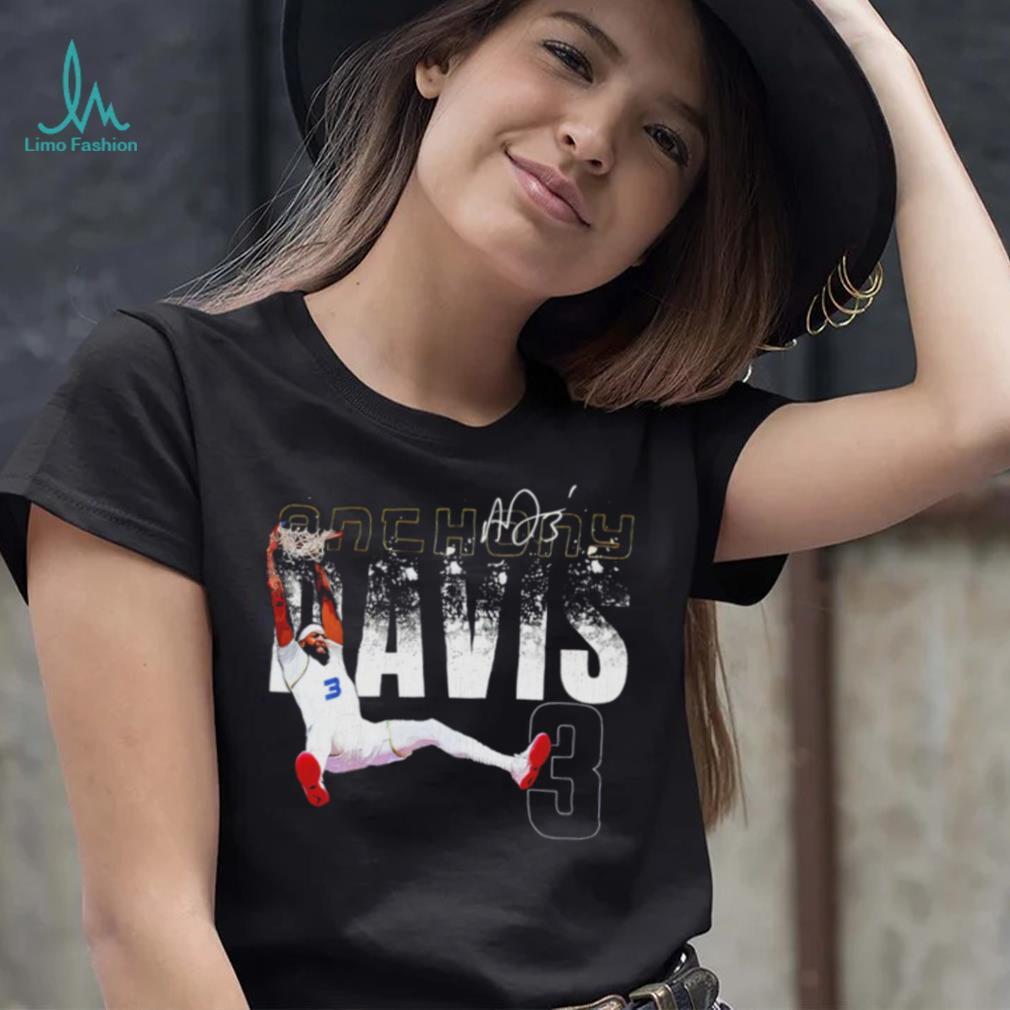 Anthony Davis professional basketball player Los Angeles Lakers number 3 signature shirt Anthony Davis professional basketball player Los Angeles Lakers number 3 signature shirt