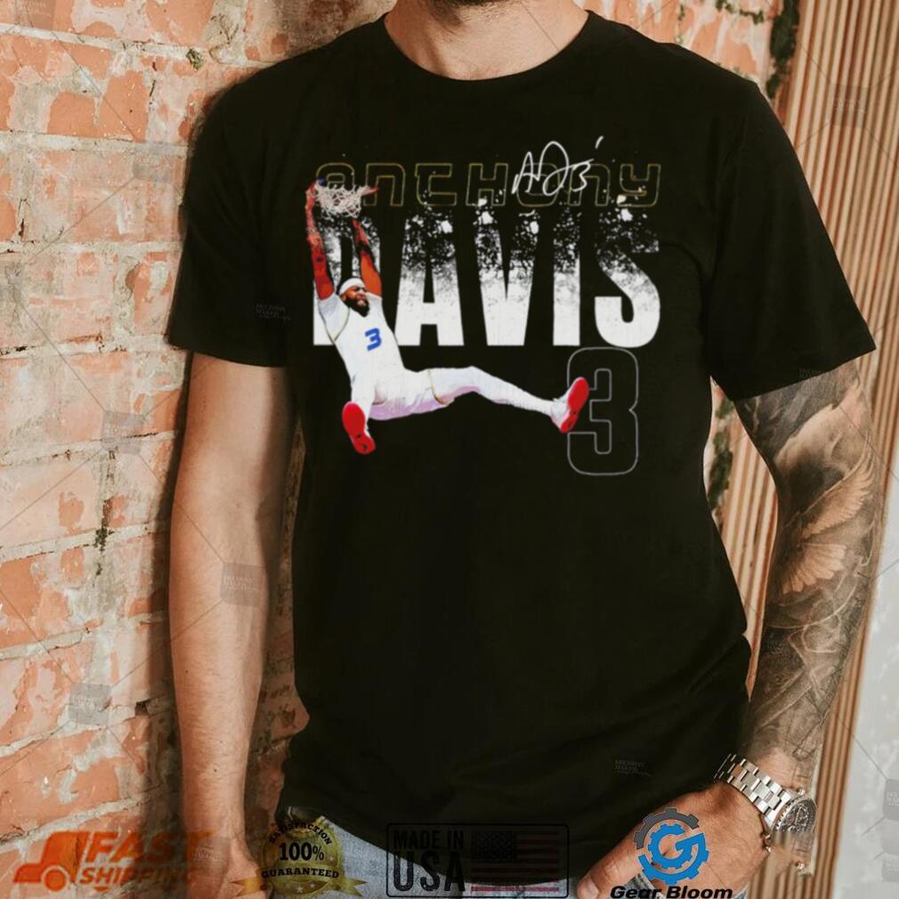 Anthony Davis professional basketball player Los Angeles Lakers number 3 signature shirt Anthony Davis professional basketball player Los Angeles Lakers number 3 signature shirt