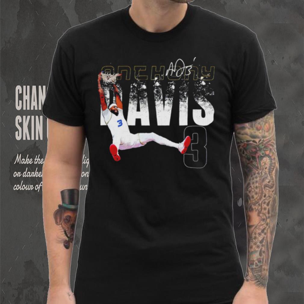 Anthony Davis professional basketball player Los Angeles Lakers number 3 signature shirt Anthony Davis professional basketball player Los Angeles Lakers number 3 signature shirt