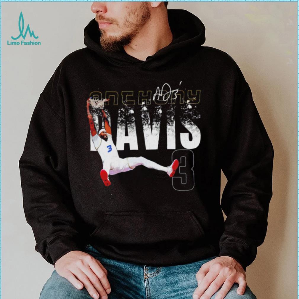 Anthony Davis professional basketball player Los Angeles Lakers number 3 signature shirt Anthony Davis professional basketball player Los Angeles Lakers number 3 signature shirt