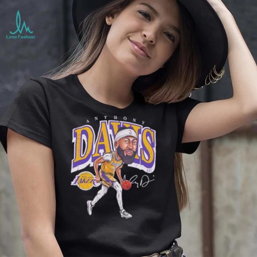 Anthony Davis professional basketball player for the Los Angeles Lakers signature cartoon shirt