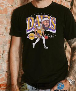 Anthony Davis professional basketball player for the Los Angeles Lakers signature cartoon shirt