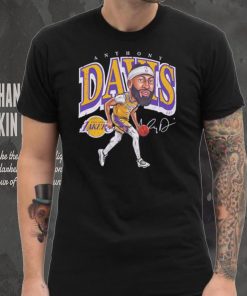 Anthony Davis professional basketball player for the Los Angeles Lakers signature cartoon shirt