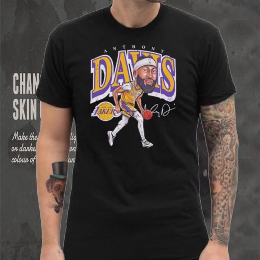 Anthony Davis professional basketball player for the Los Angeles Lakers signature cartoon shirt