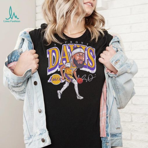 Anthony Davis professional basketball player for the Los Angeles Lakers signature cartoon shirt