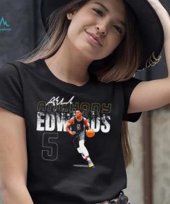 Anthony Edwards professional basketball player Minnesota Timberwolves number 5 signature shirt