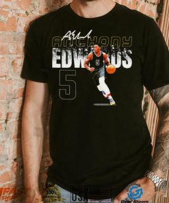 Anthony Edwards professional basketball player Minnesota Timberwolves number 5 signature shirt