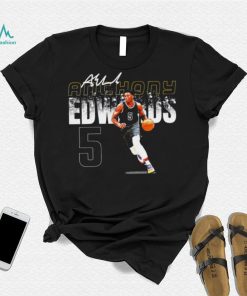 Anthony Edwards professional basketball player Minnesota Timberwolves number 5 signature shirt