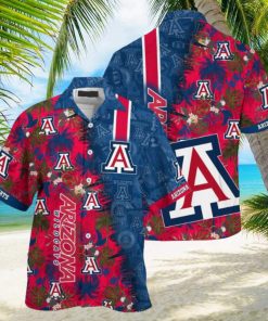 Arizona Wildcats Red Blue Tropical Summer Hawaiian Shirt