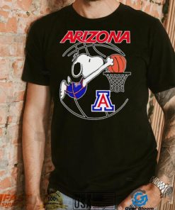 Arizona Wildcats basketball Snoopy dunk logo shirt