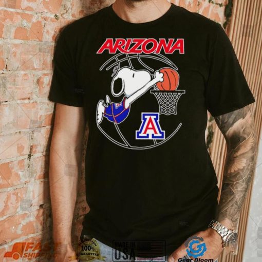 Arizona Wildcats basketball Snoopy dunk logo shirt