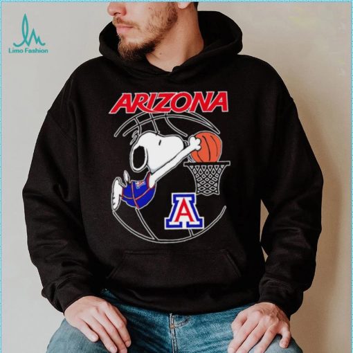 Arizona Wildcats basketball Snoopy dunk logo shirt