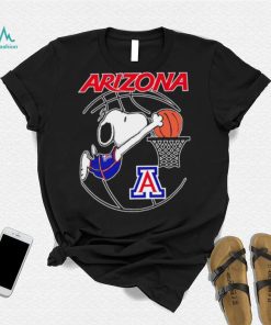 Arizona Wildcats basketball Snoopy dunk logo shirt