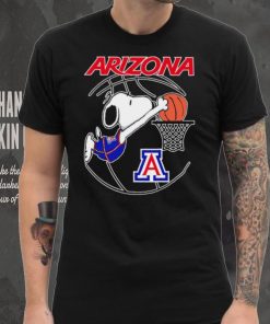 Arizona Wildcats basketball Snoopy dunk logo shirt