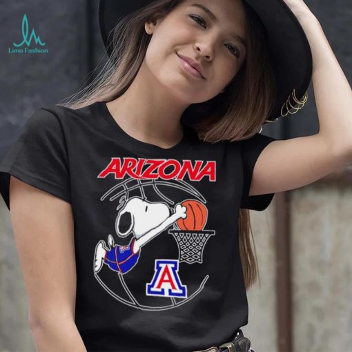 Arizona Wildcats basketball Snoopy dunk logo shirt