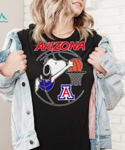 Arizona Wildcats basketball Snoopy dunk logo shirt