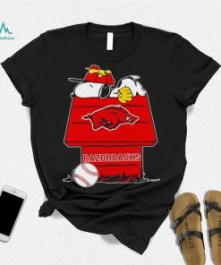 Arkansas Razorbacks Snoopy And Woodstock The Peanuts Baseball shirt
