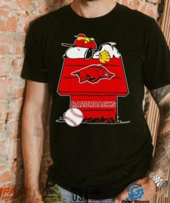 Arkansas Razorbacks Snoopy And Woodstock The Peanuts Baseball shirt, hoodie, sweater, long sleeve and tank top Arkansas Razorbacks Snoopy And Woodstock The Peanuts Baseball shirt