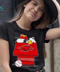 Arkansas Razorbacks Snoopy And Woodstock The Peanuts Baseball shirt, hoodie, sweater, long sleeve and tank top Arkansas Razorbacks Snoopy And Woodstock The Peanuts Baseball shirt