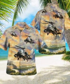 Army Boeing Ah 64 Apache Hawaiian Shirt Cheap