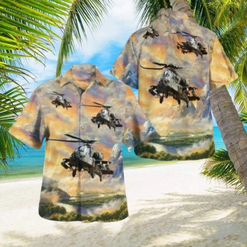 Army Boeing Ah 64 Apache Hawaiian Shirt Cheap