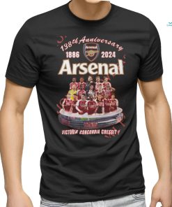 Arsenal 1886 2024 138th anniversary victoria concordia crescit Mikel Arteta Legend t shirt