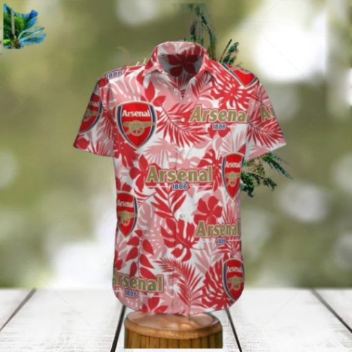 Arsenal Dark And Light Red Hawaiian Shirt Impressive Gift