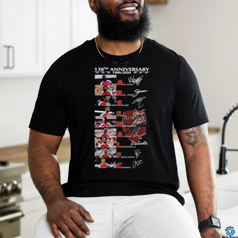 Arsenal Fc 138th Anniversary 1886 2024 T Shirt Arsenal Fc 138th Anniversary 1886 2024 T Shirt