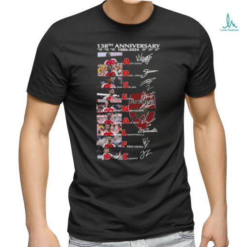 Arsenal Fc 138th Anniversary 1886 2024 T Shirt