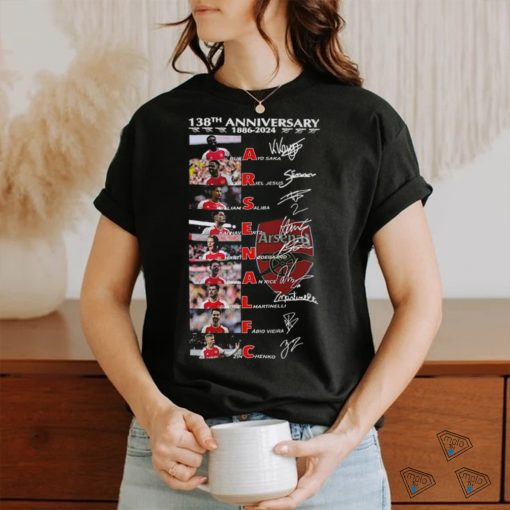 Arsenal Fc 138th Anniversary 1886 2024 T Shirt