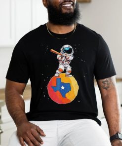 Astronaut Holding Baseball Bat Standing On Houston Astros Planet Stars shirt