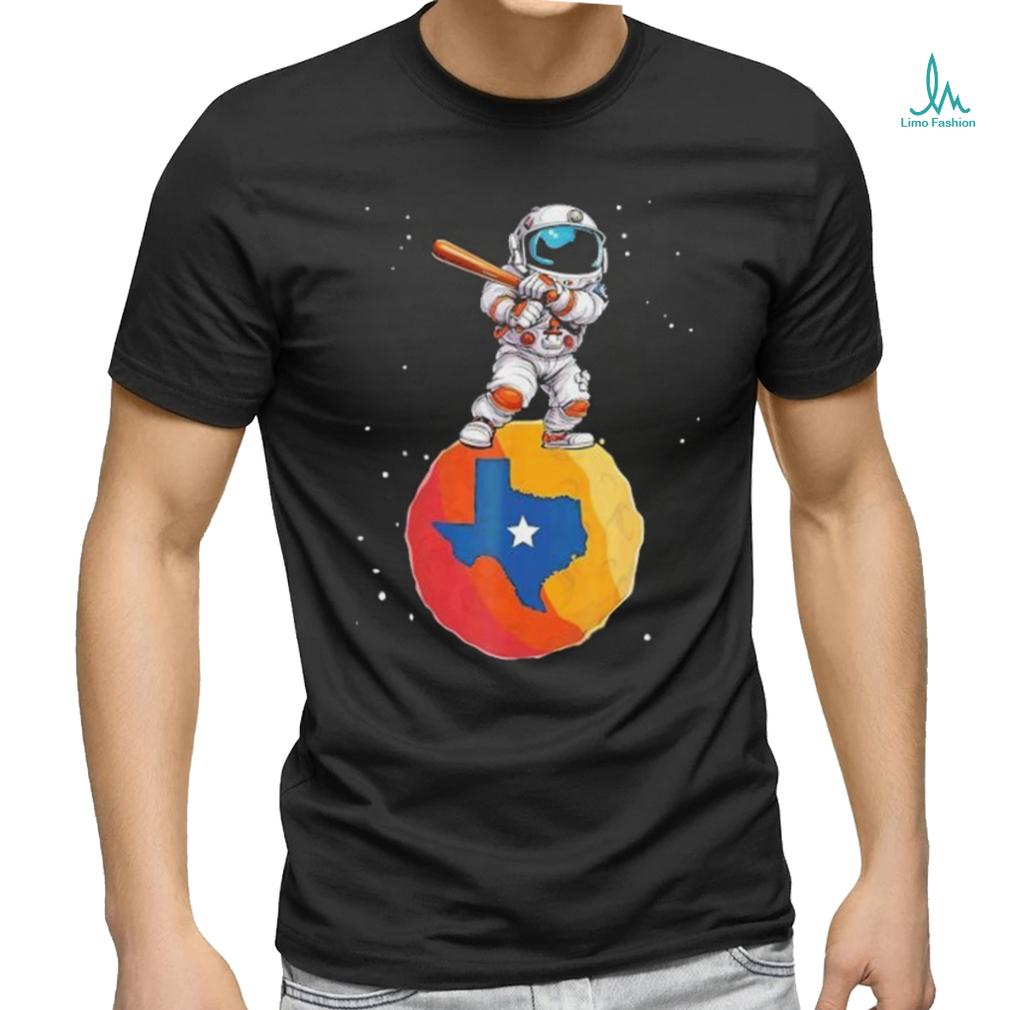 Astronaut Holding Baseball Bat Standing On Houston Astros Planet Stars shirt Astronaut Holding Baseball Bat Standing On Houston Astros Planet Stars shirt