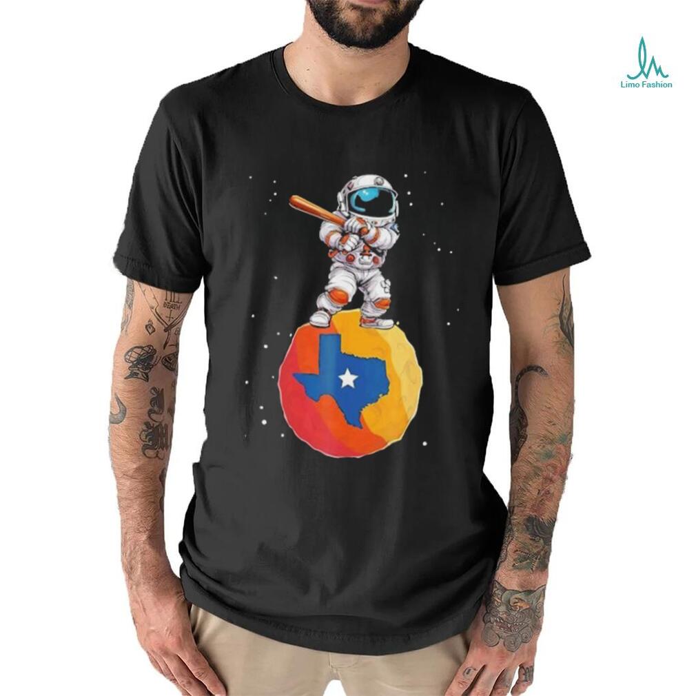 Astronaut Holding Baseball Bat Standing On Houston Astros Planet Stars shirt Astronaut Holding Baseball Bat Standing On Houston Astros Planet Stars shirt