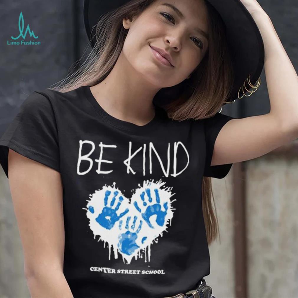 Athlete logos be kind center street school T shirt Athlete logos be kind center street school T shirt